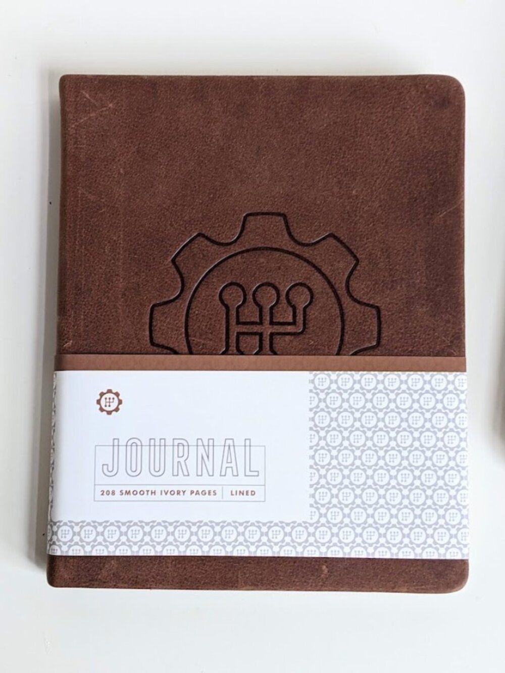 One Brown Leather Journal Notebook *New 208 Smooth Ivory Pages 5.5x7"
